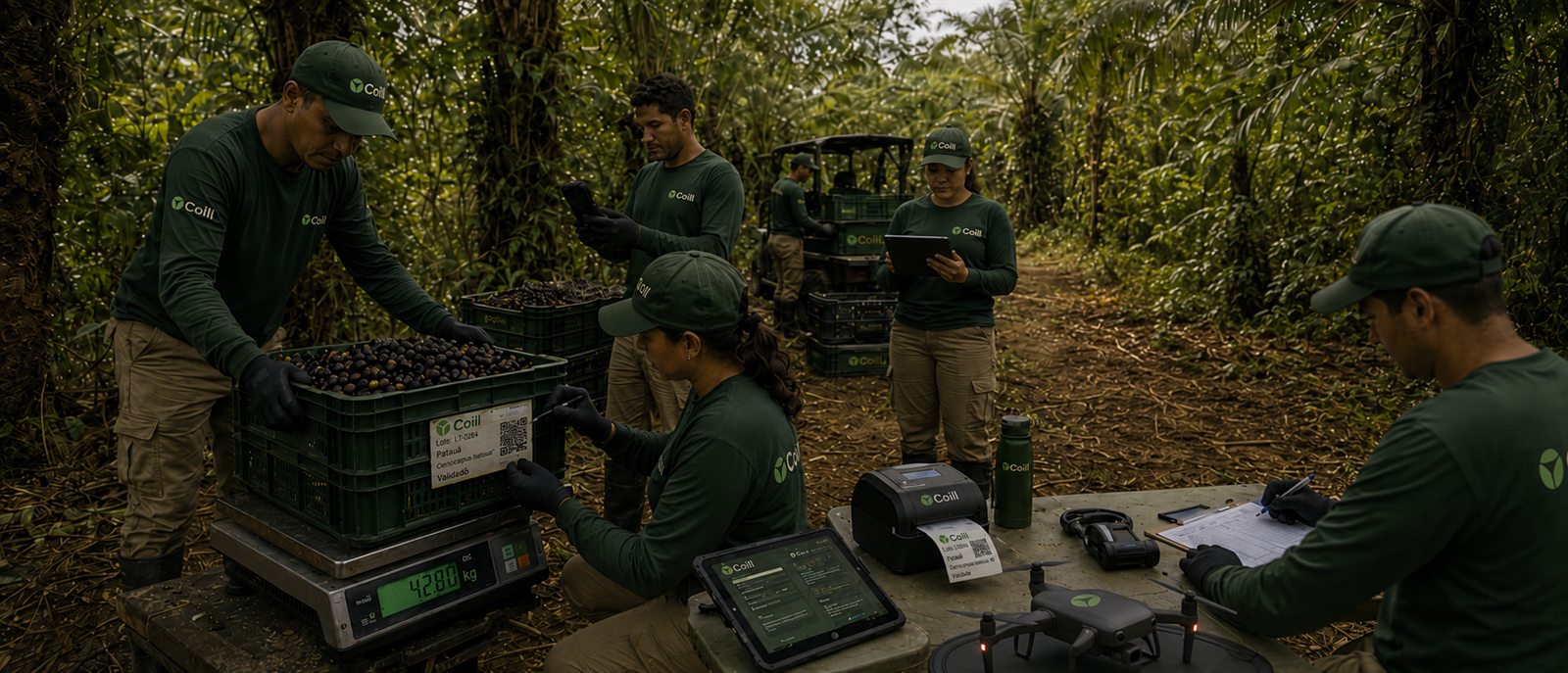 Equipe realizando validação de bioativos em campo